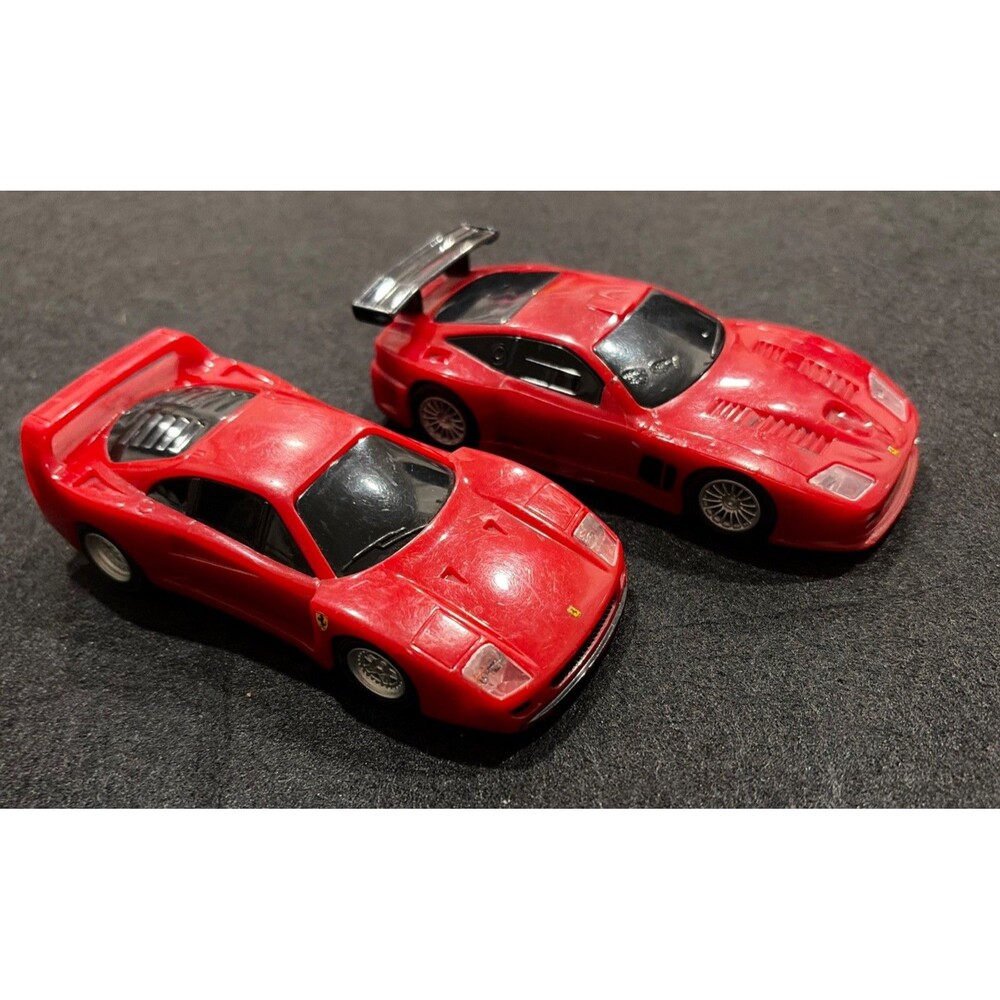 Rare Limited Shell V-Power Ferrari 1:38 Lot F40 & 575 GTC 2 Cars Red Pull Back